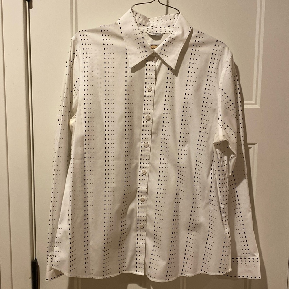 Talbots Dot Button Down - image 1